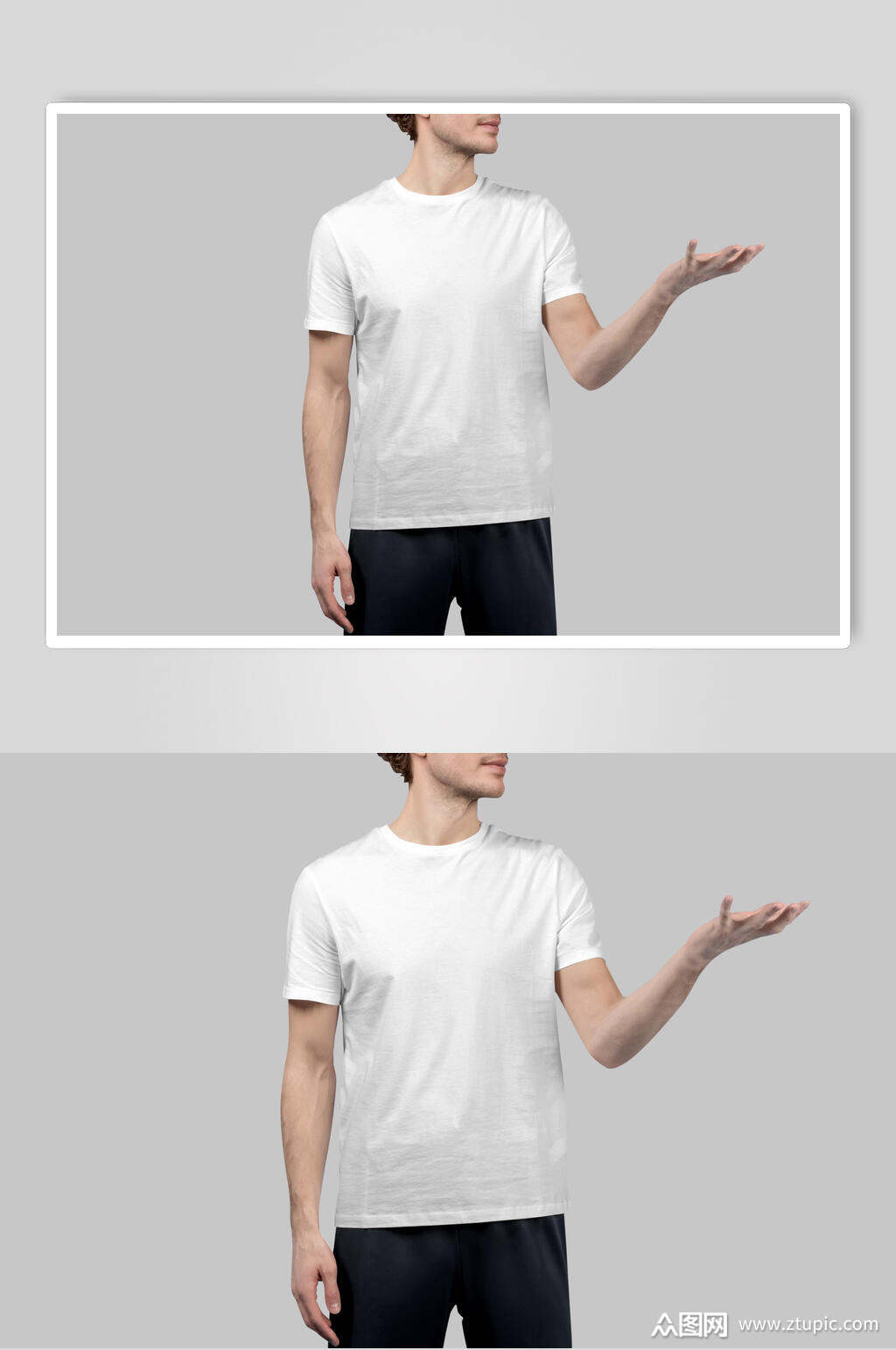 纯白简约服装设计样机素材