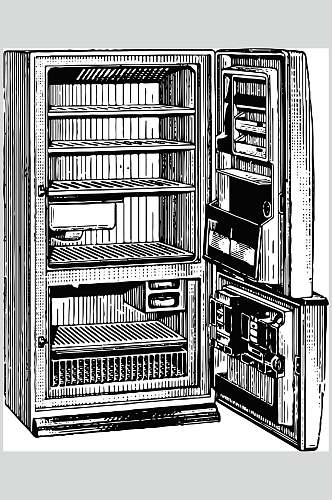 简约冰箱家用电器矢量素材