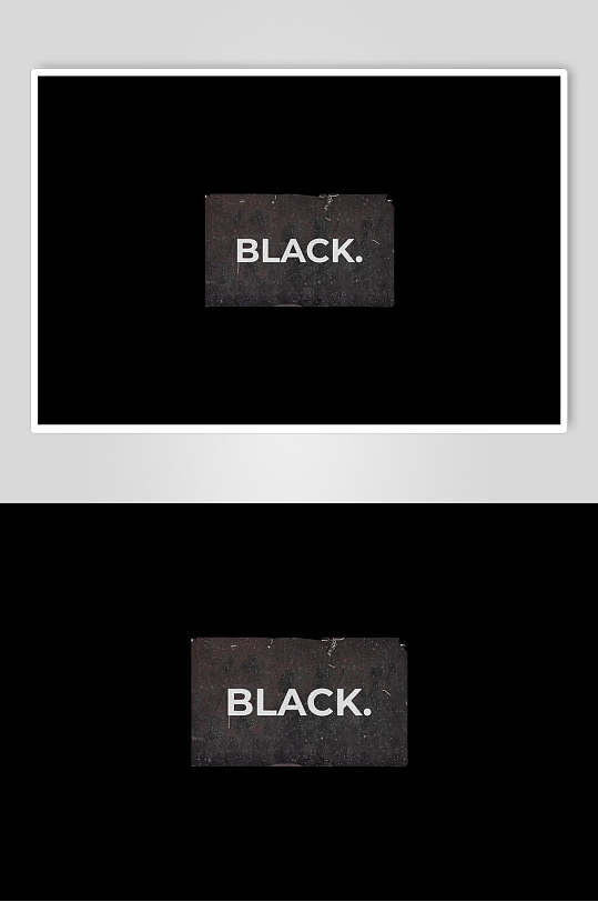 复古英文标签贴纸样机-众图网