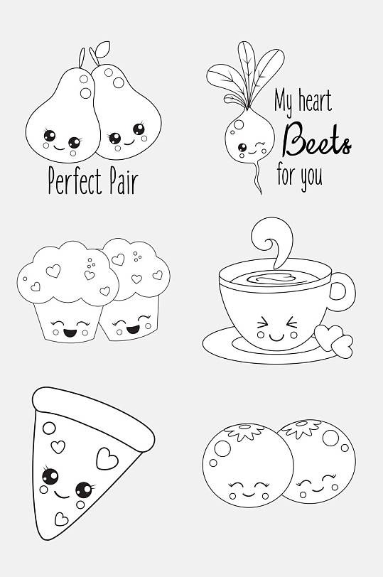 立即下载蛋糕黑白卡通线稿图案免抠素材立即下载线条黑白简约风漫画对