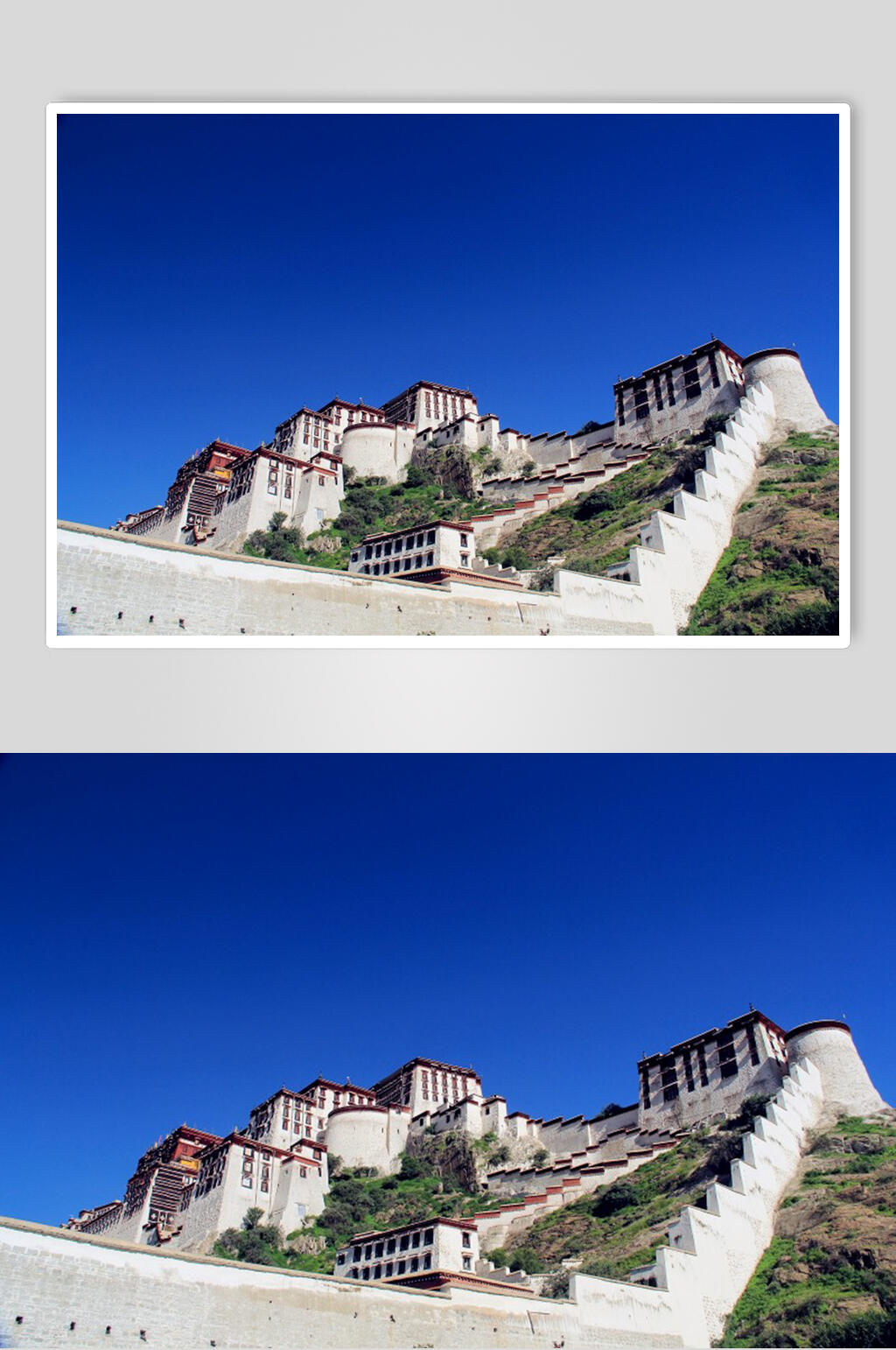 蓝天实拍布达拉宫风景图素材
