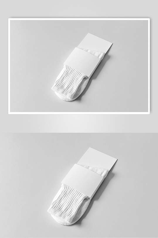 简洁白色袜子包装样机