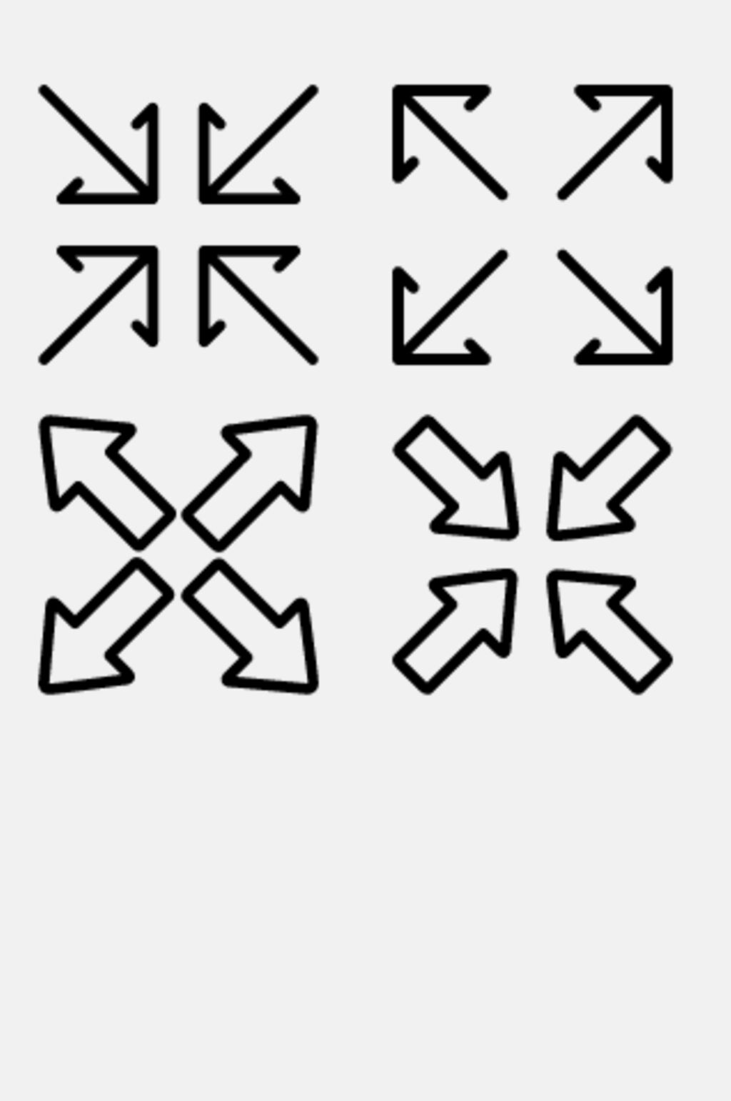 箭头黑白线性图标免抠素材素材