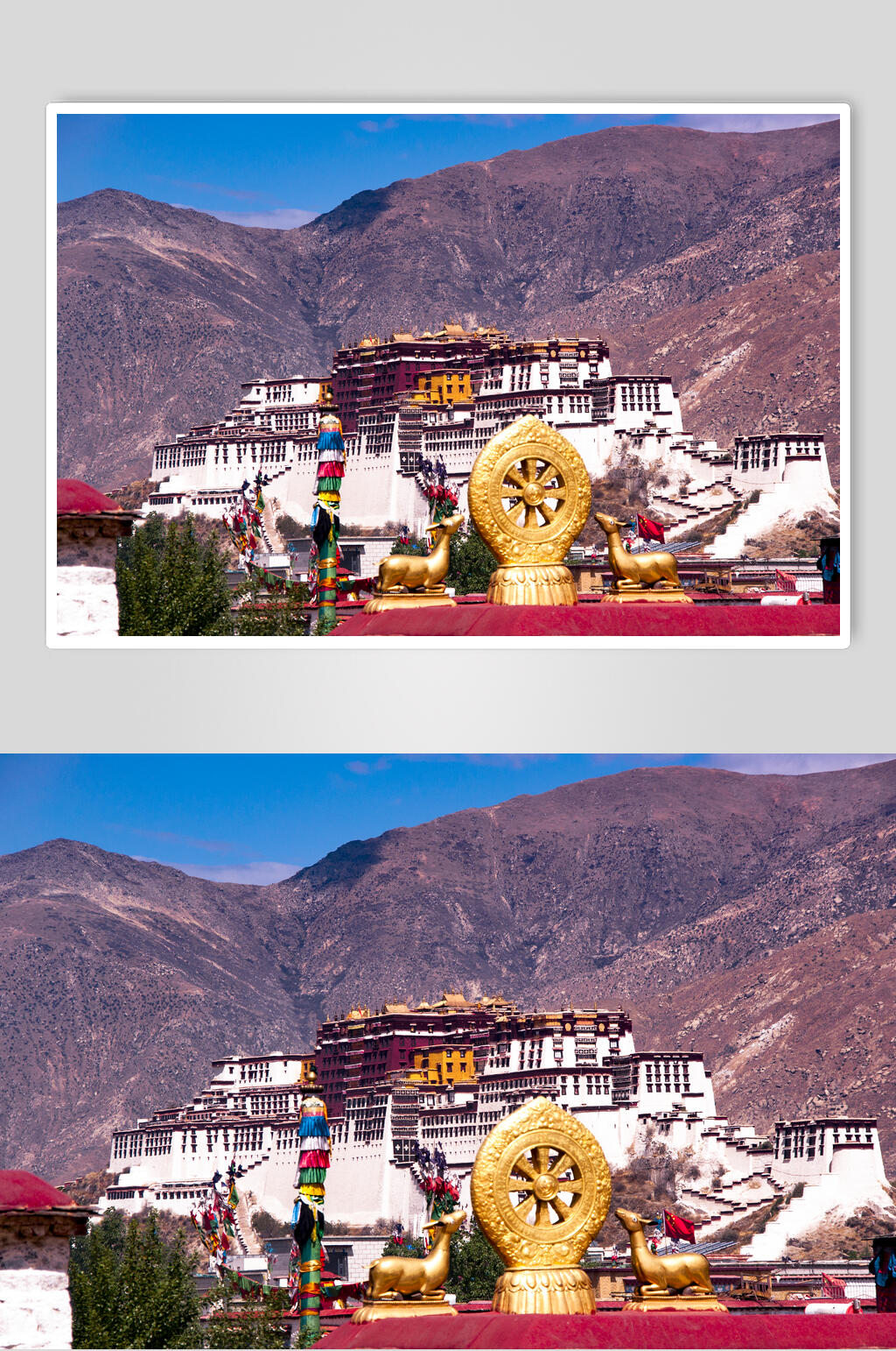 布达拉宫实拍山川风景图素材