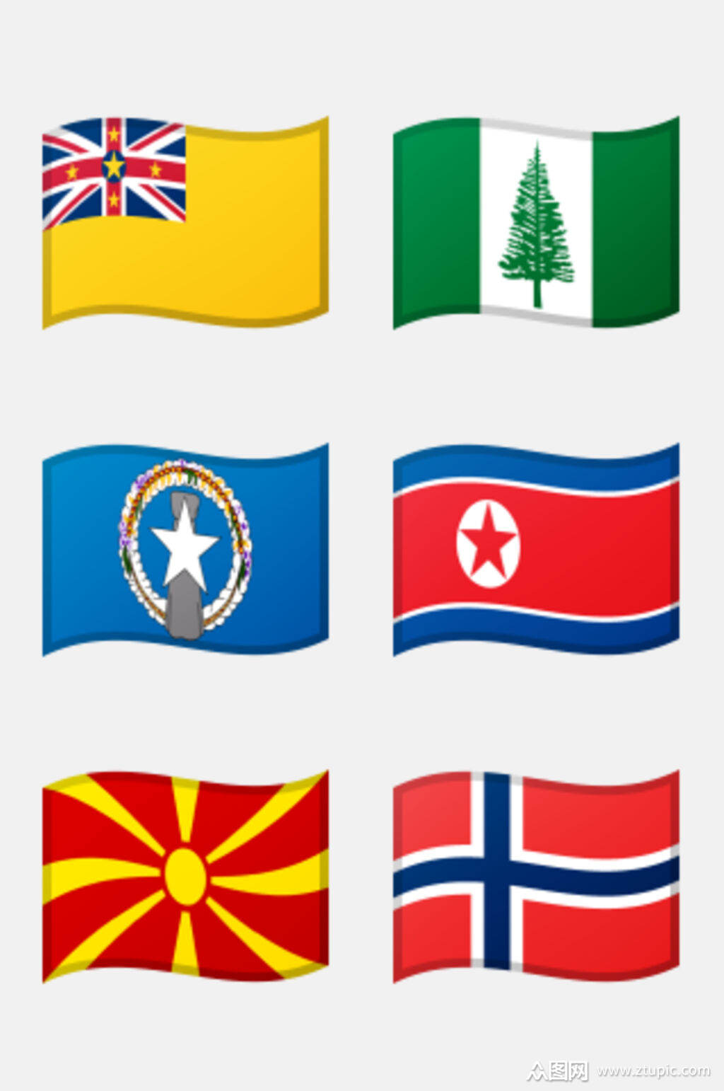 红黄波浪形状卡通世界国徽免抠素材素材