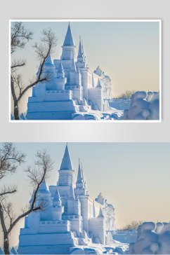 雪城堡吉林长春著净月潭的雪雕图片