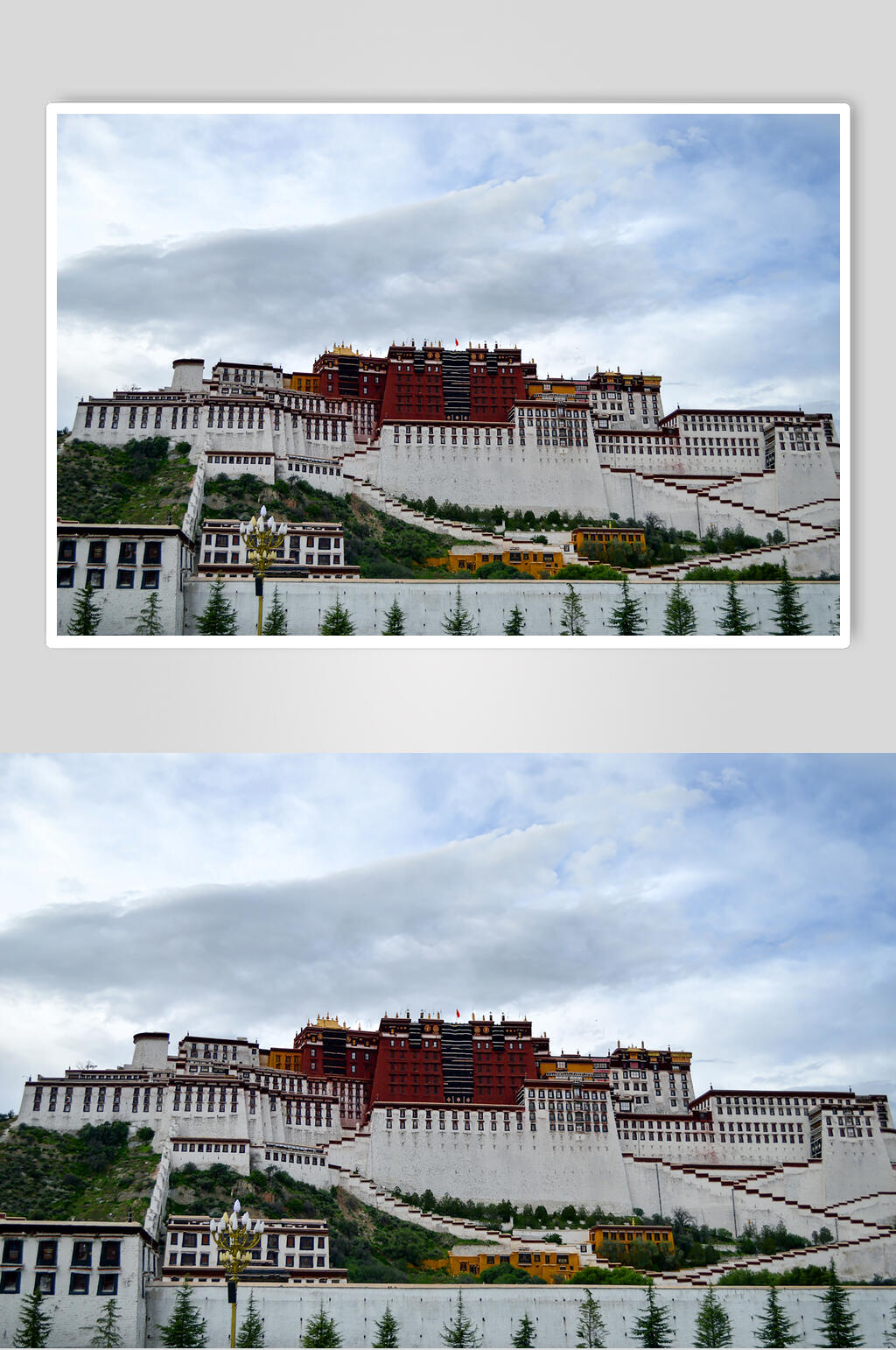 蓝天白云布达拉宫风景图素材