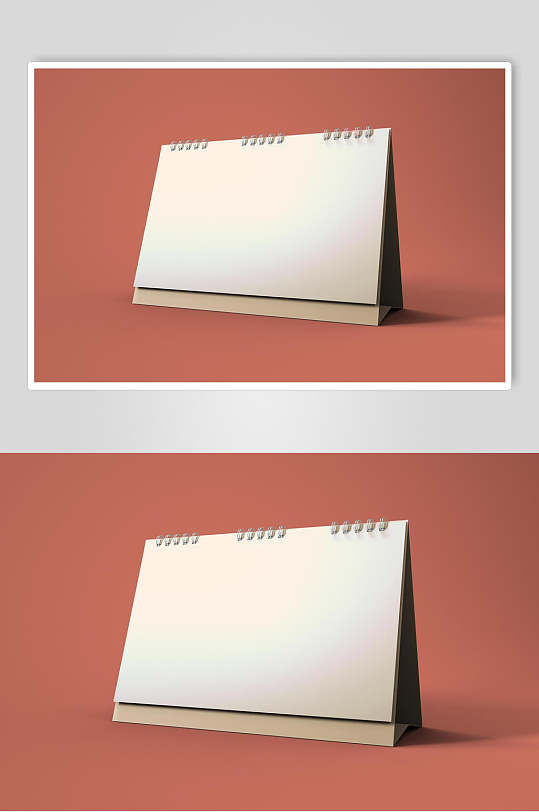 横版挂历台历场景样机