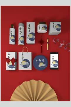 中国风新年礼盒贴图样机