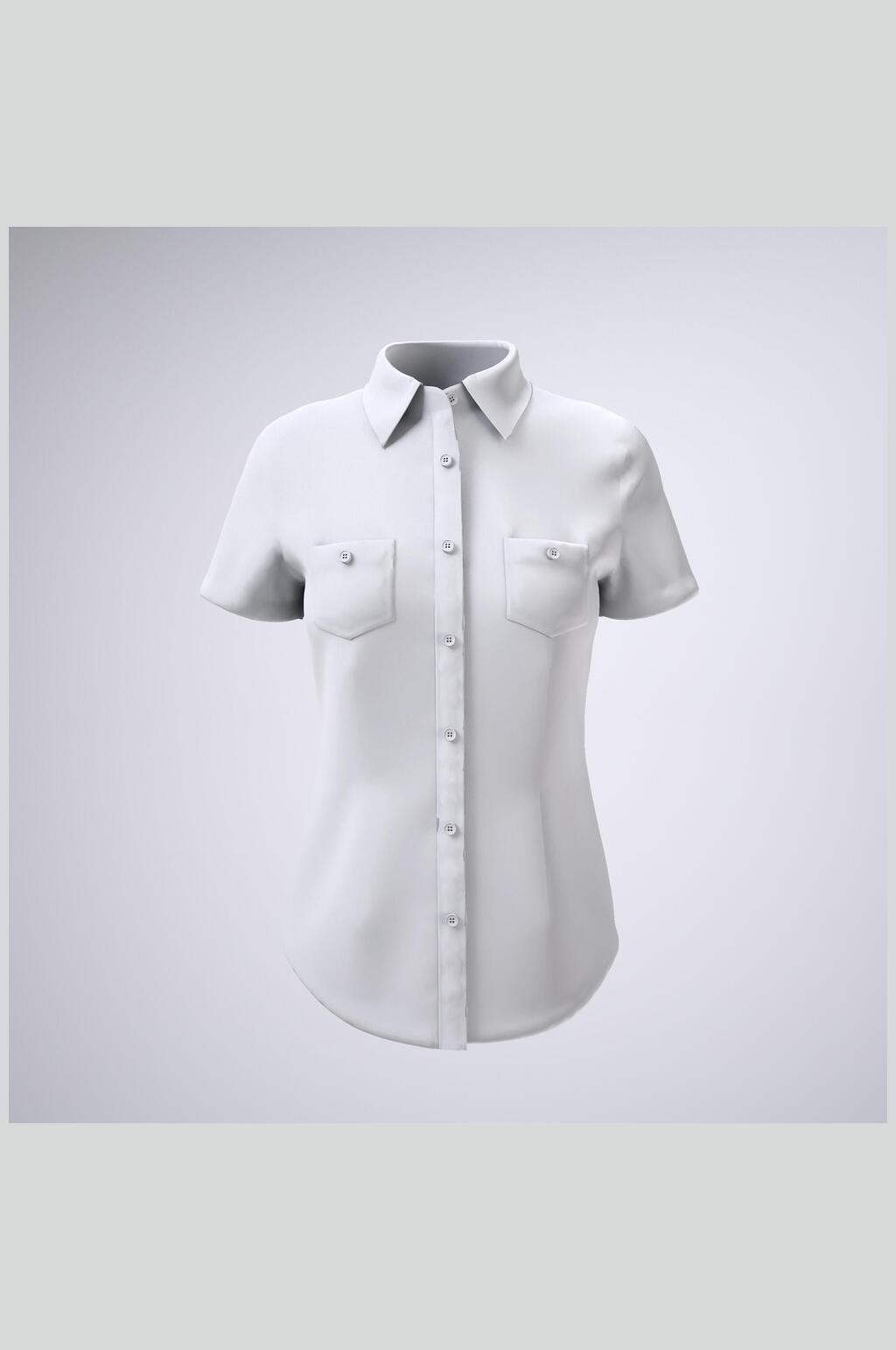 短袖纽扣阴影灰白色衣服展示样机素材