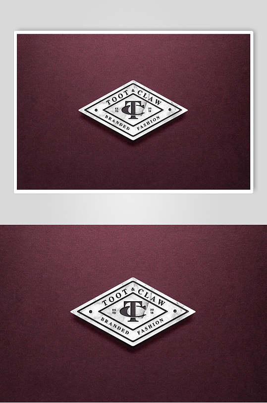 菱形英文门牌标志展示样机