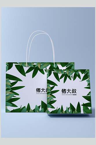 绿叶纸袋品牌包装文创样机