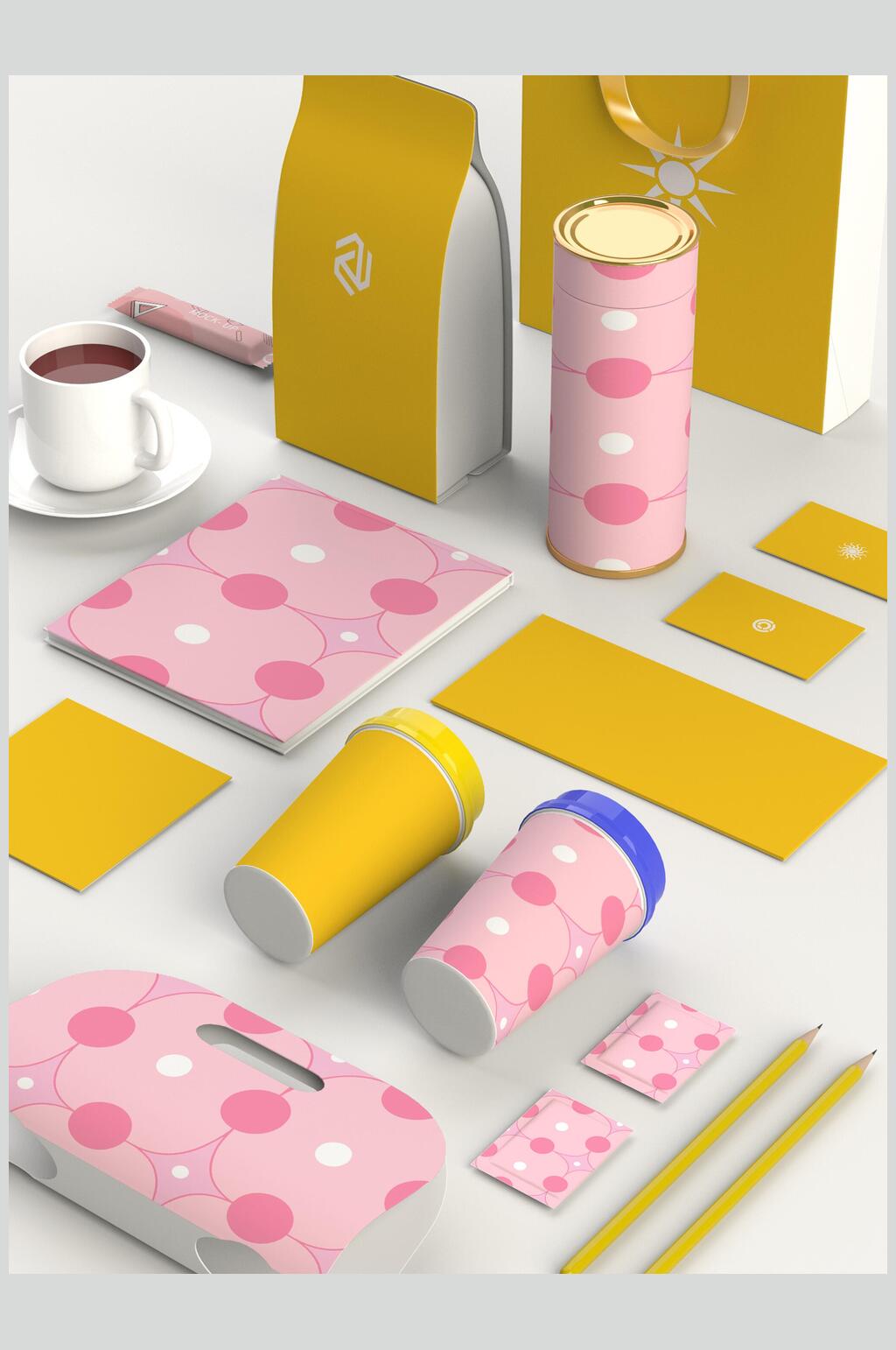简约纸杯品牌包装文创样机素材