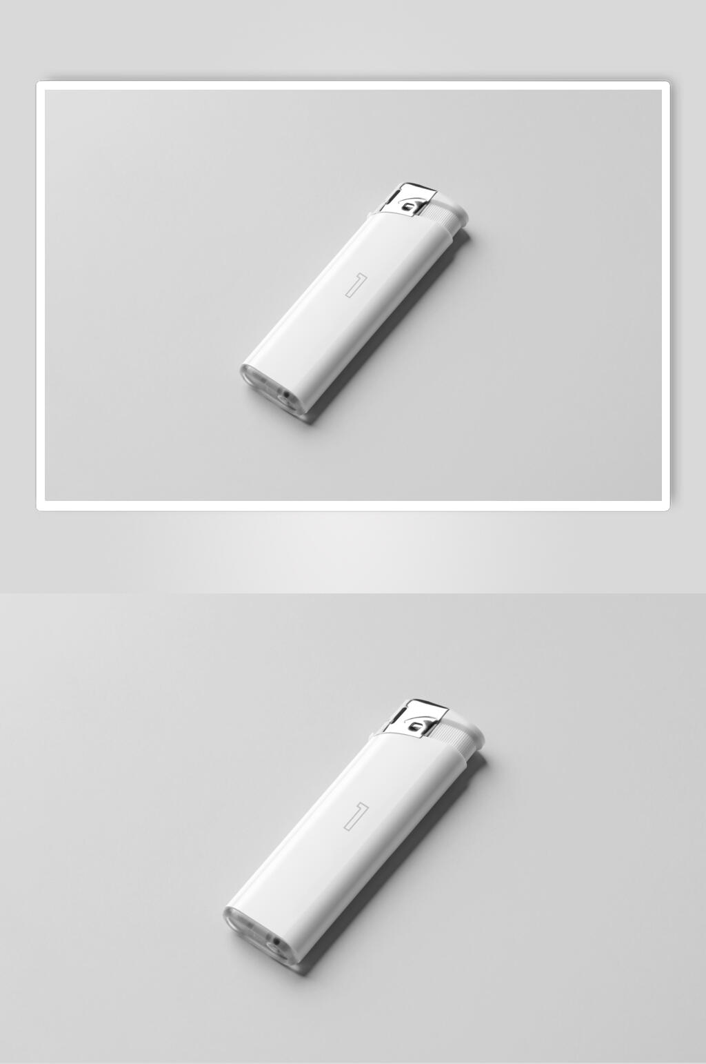 喷火口阴影灰塑料打火机壳样机素材