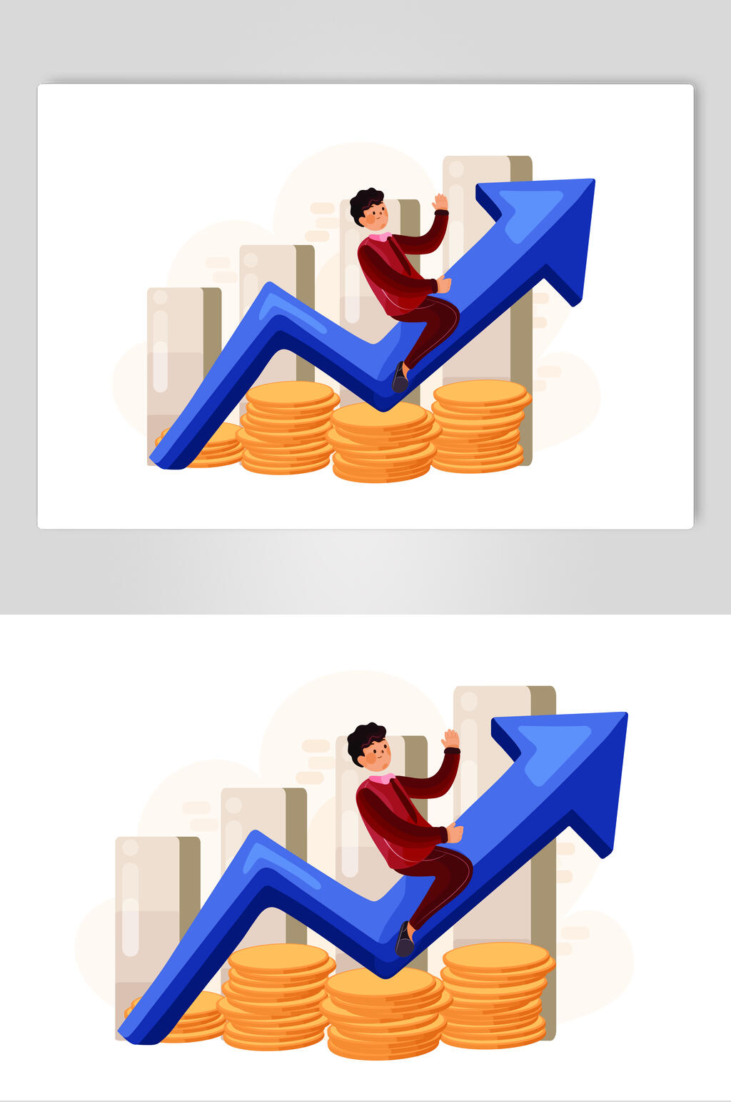 蓝色箭头办公运动矢量素材素材
