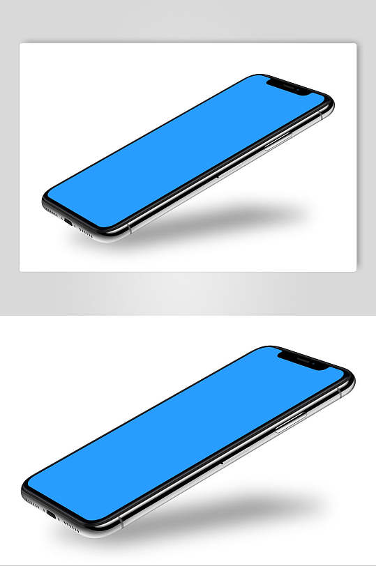圆形边角白膜手机屏幕设计样机