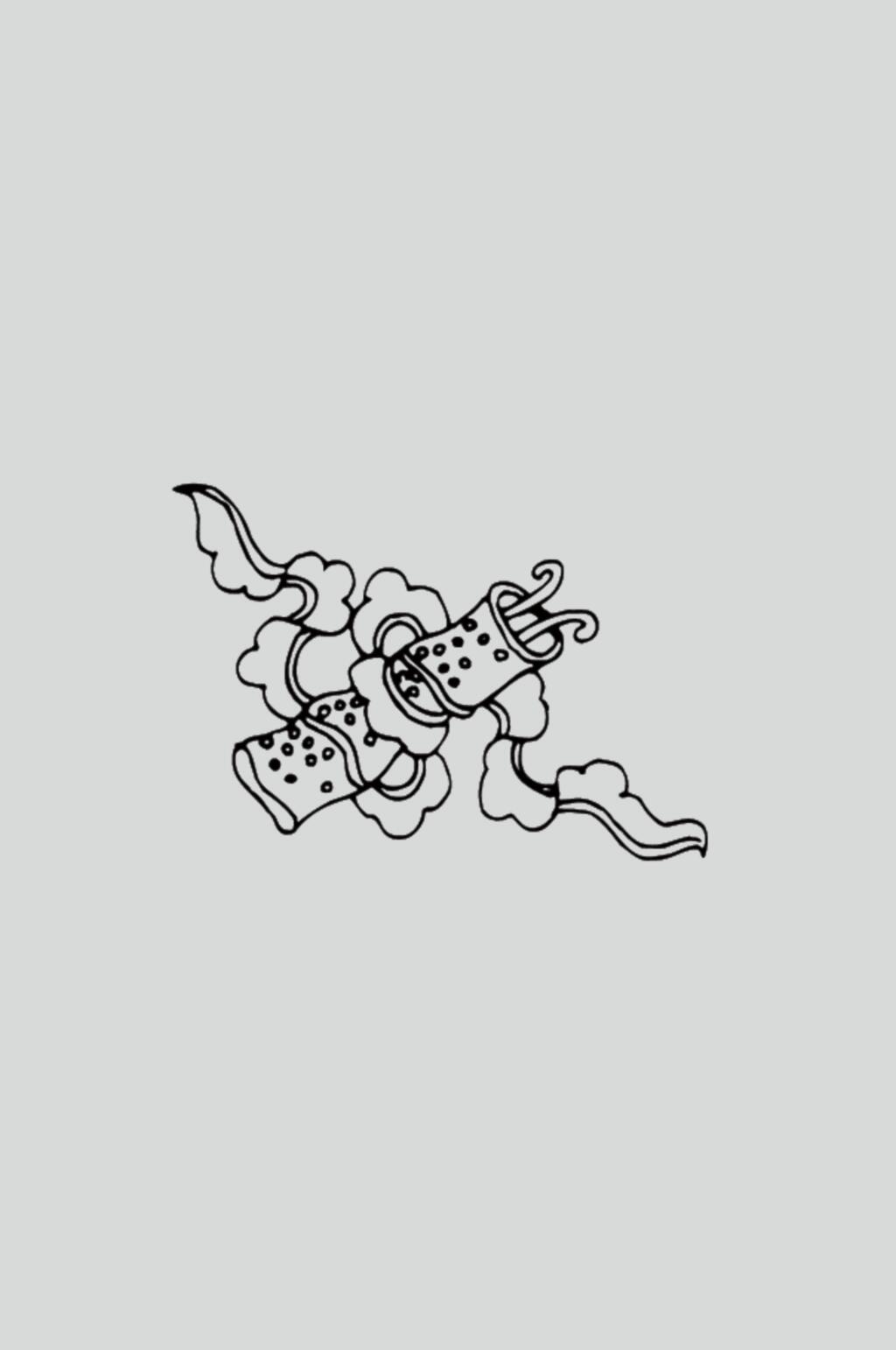 唯美线条简约古典线描纹样矢量素材素材