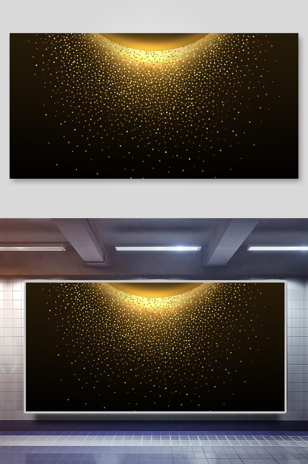鎏金科技感粒子背景素材