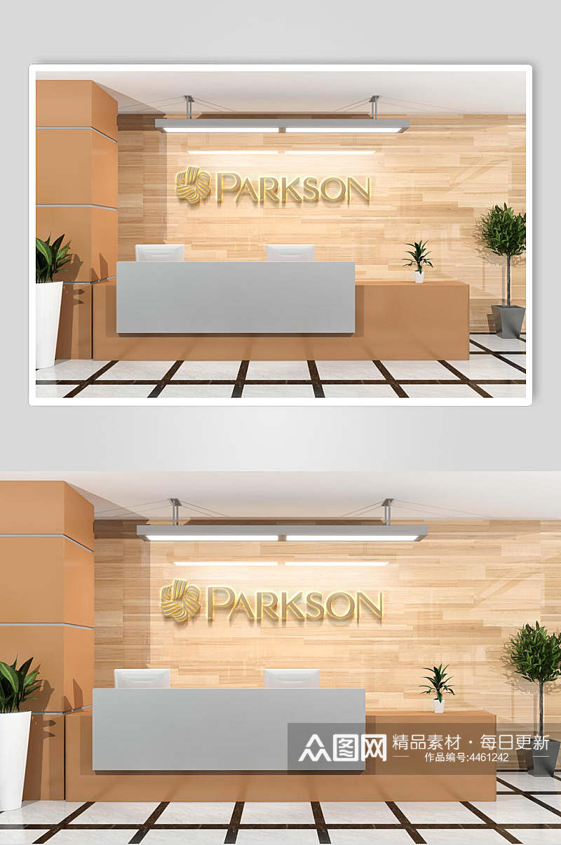 PARKSON企业形象墙样机素材