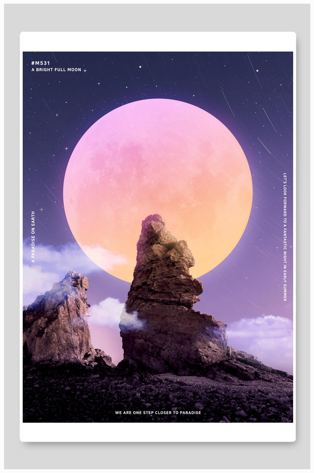 星球雕像海报素材