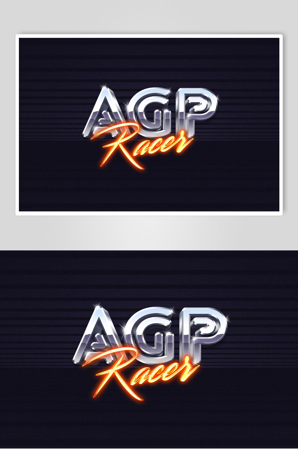 AGP复古字体效果样机素材