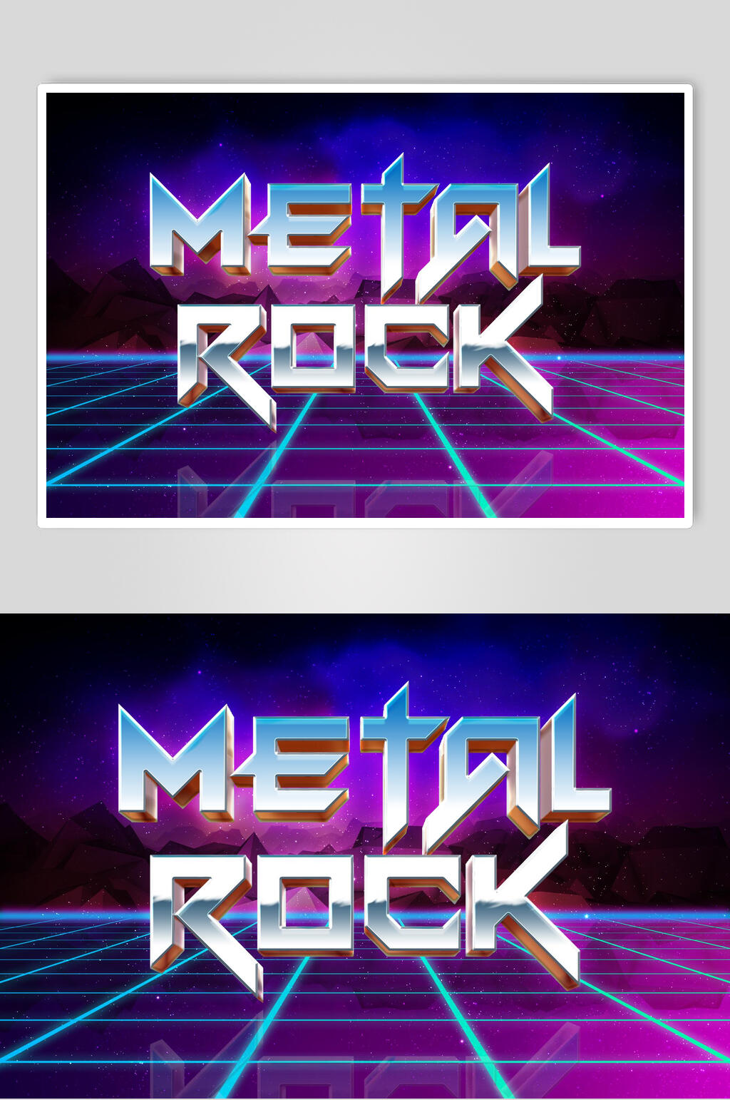 METAL复古字体效果样机素材