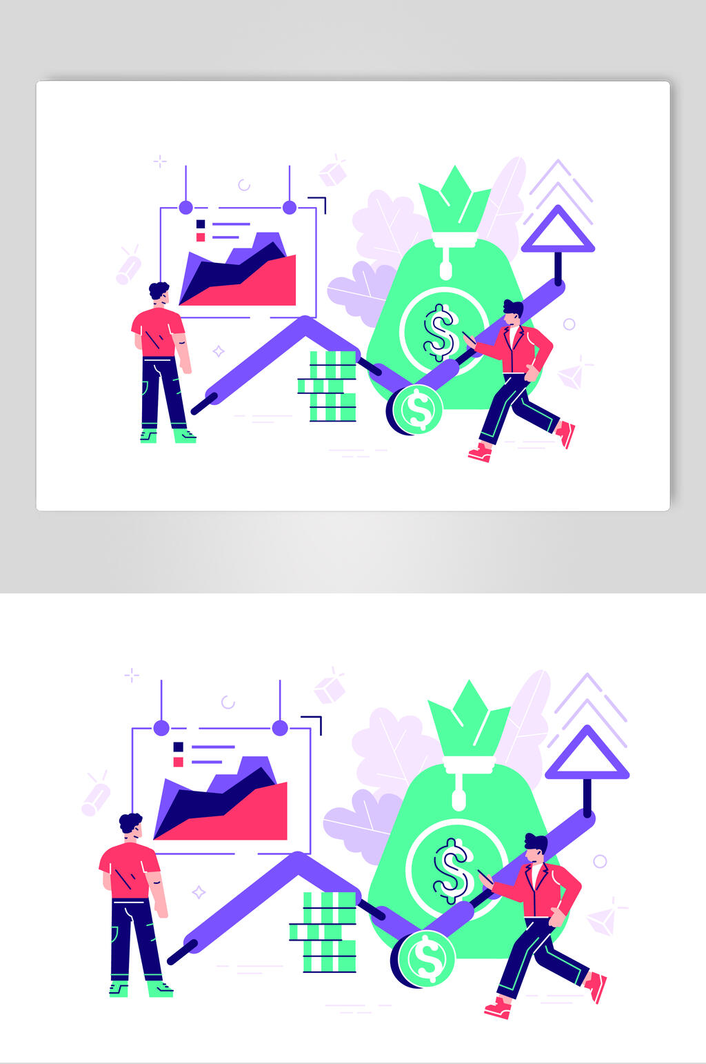 福袋商务钱币简约家居活动矢量素材素材