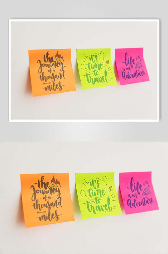 橘色便利贴样机