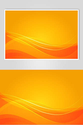 素雅线条手绘橙色渐变背景矢量素材