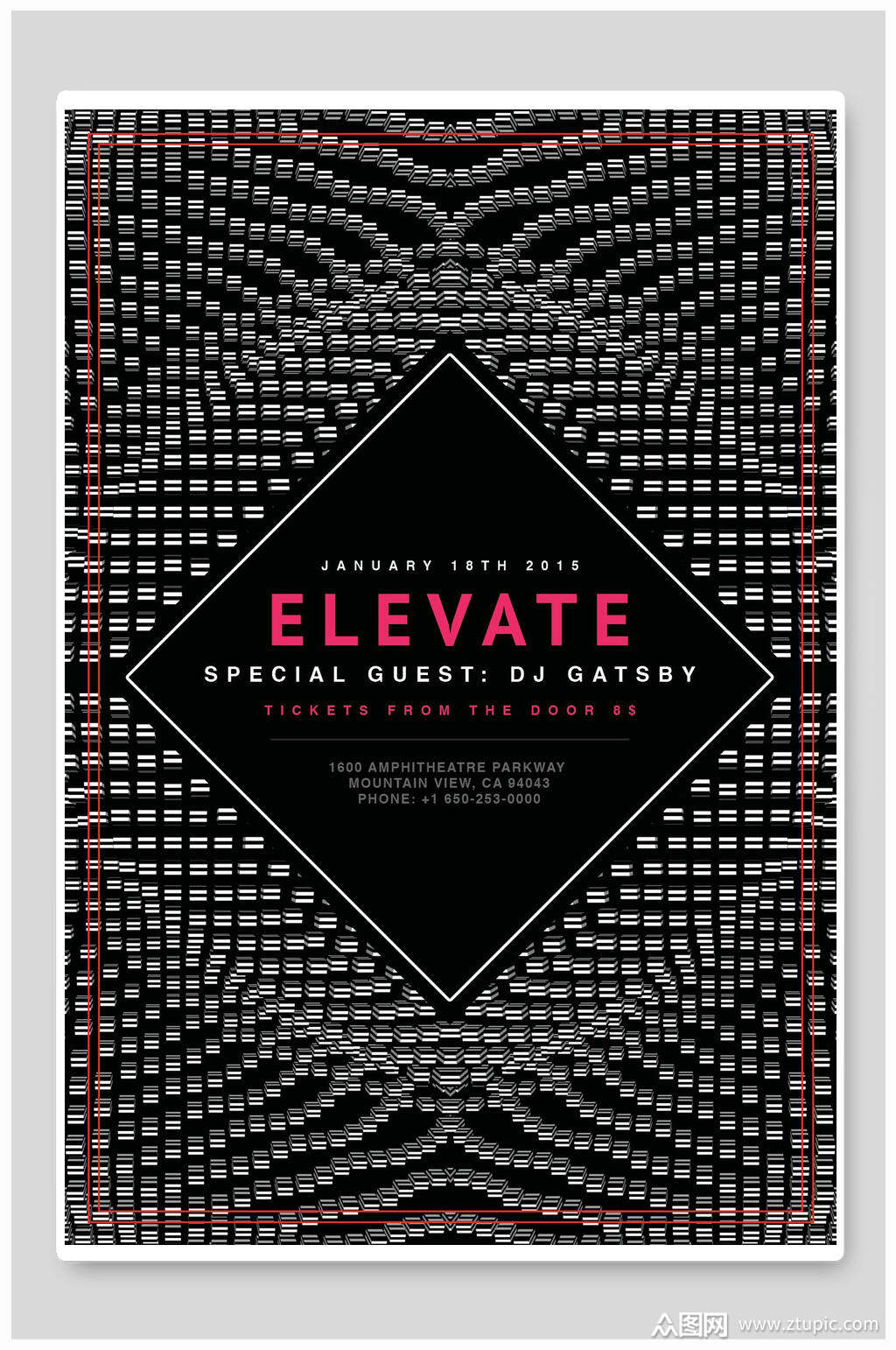 抽象线条海报素材免费下载,本作品是由你好上传的原创平面广告素材