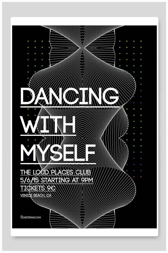 曲线抽象线条海报