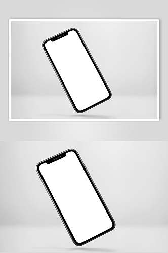 白色手机屏幕设计样机
