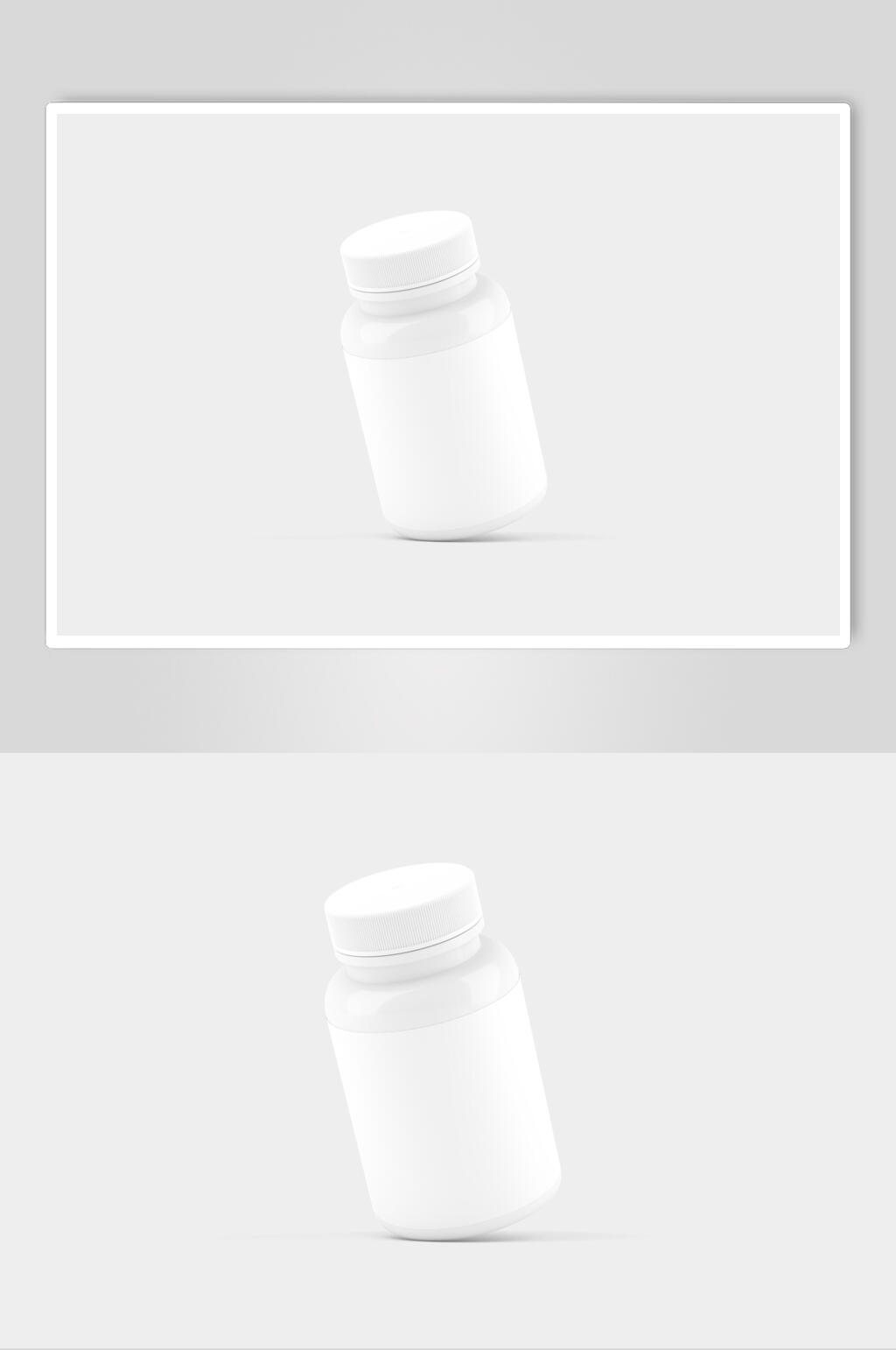 圆形阴影近景高清瓶子包装样机素材