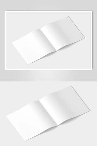 长方形阴影纸张白色书皮封面样机