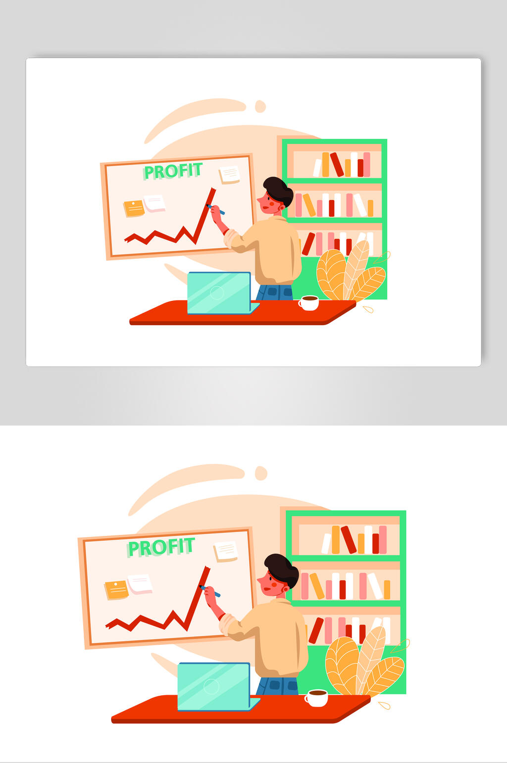 卡通办公运动矢量素材素材