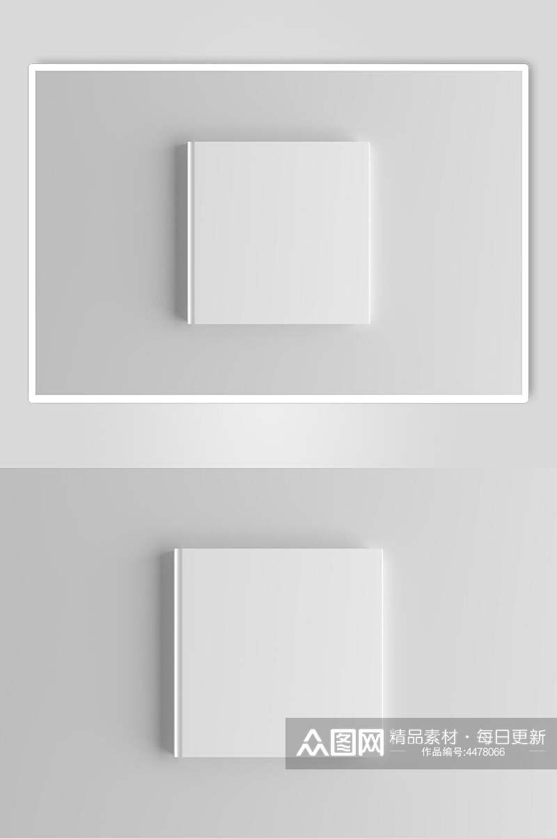 长方形折痕白色书籍可贴图样机素材