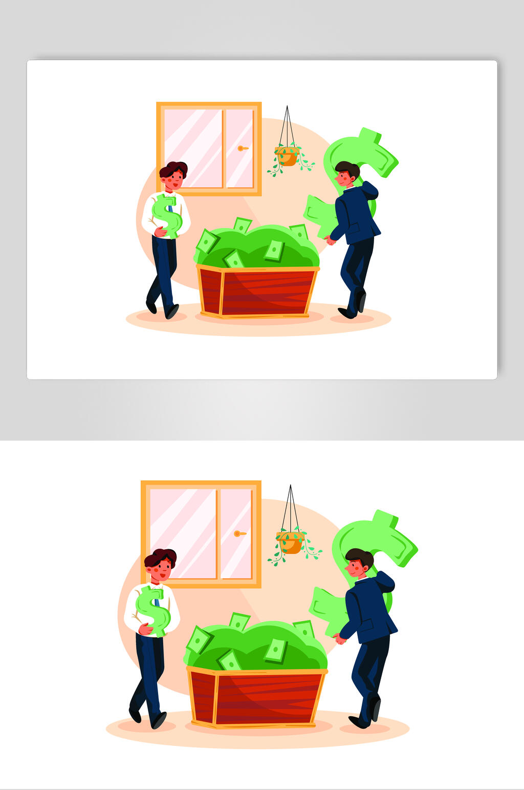 绿植办公运动矢量素材素材
