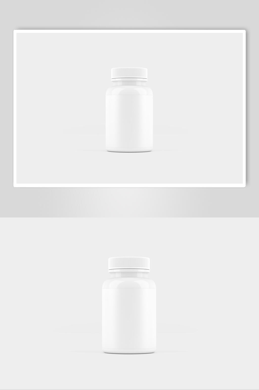 圆形阴影近景高清瓶子包装样机素材