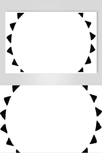 三角黑色简约清新圆圈徽标矢量素材