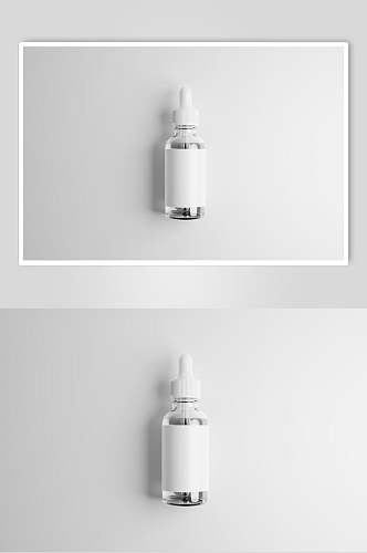 白色简洁化妆品塑料瓶样机