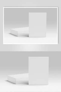 白色简约纸盒礼盒包装样机