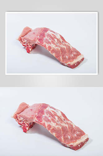 子排白底猪肉摄影图