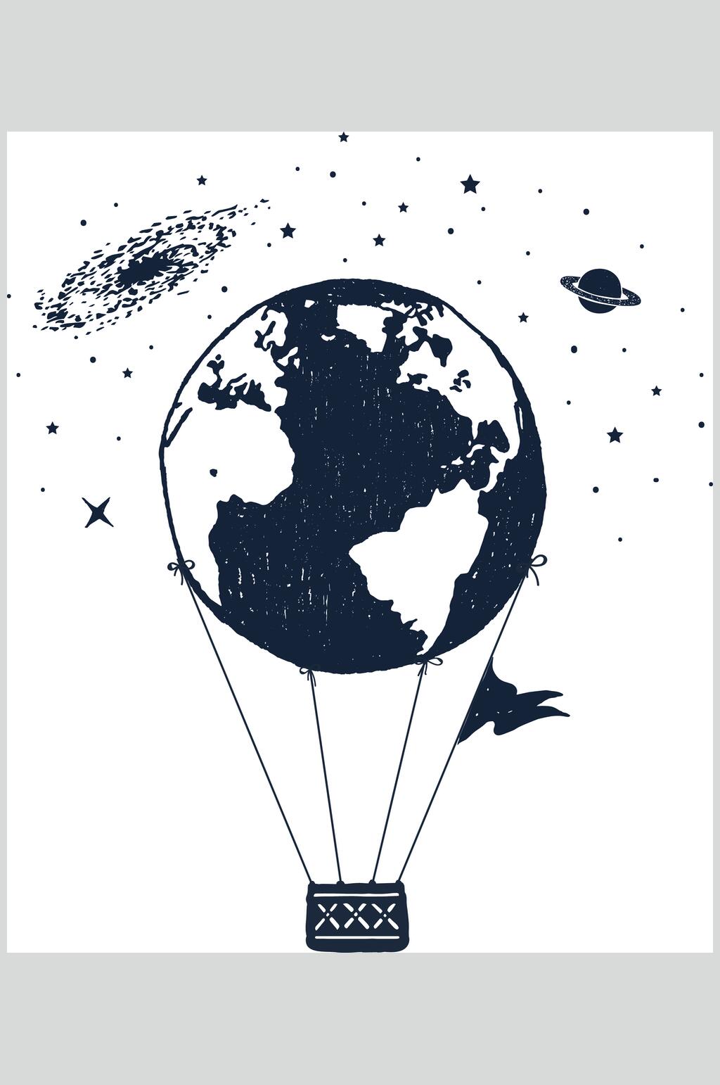 地图蓝色唯美北欧星座图案矢量素材素材