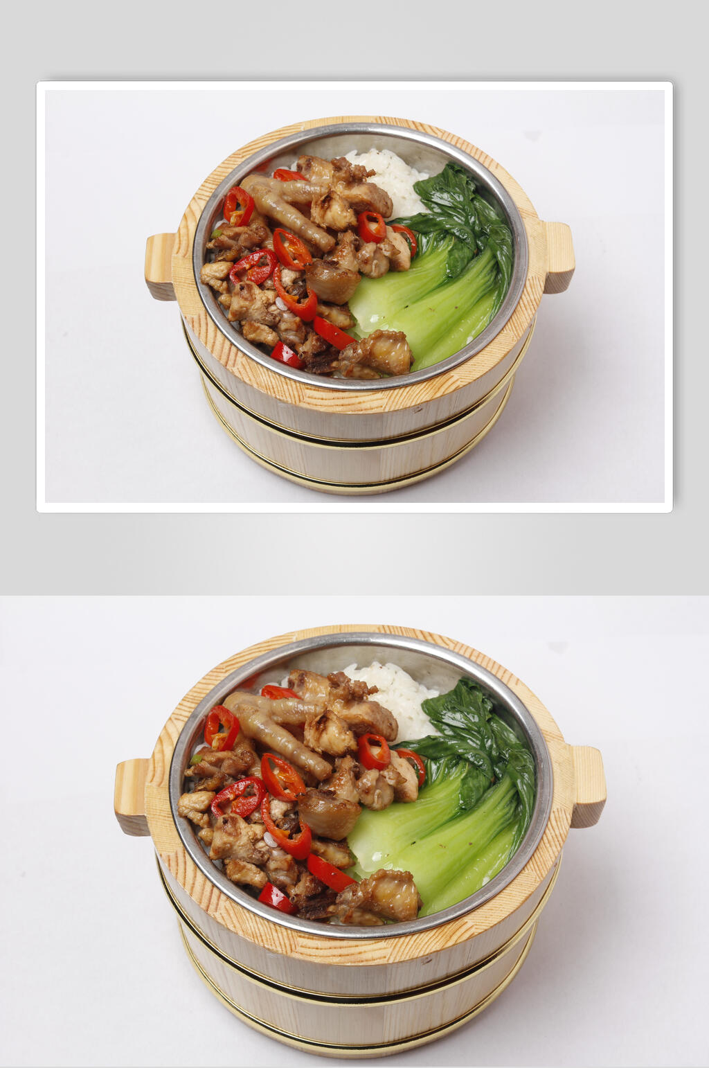 肥肠木桶饭摄影图片素材