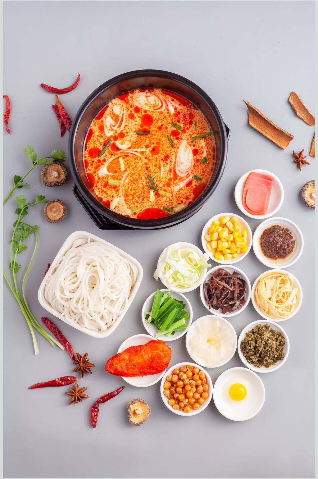芹菜米线美食摄影图片素材