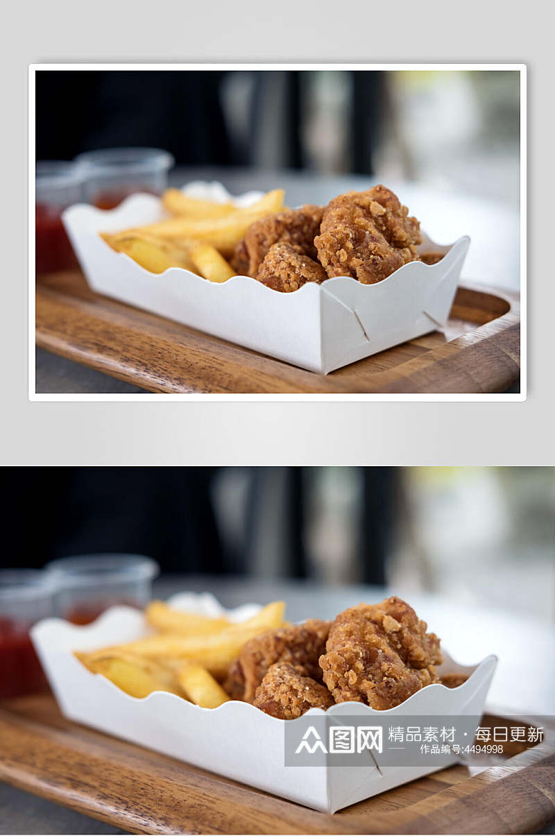 炸鸡餐饮汉堡美味效果图食物图片素材