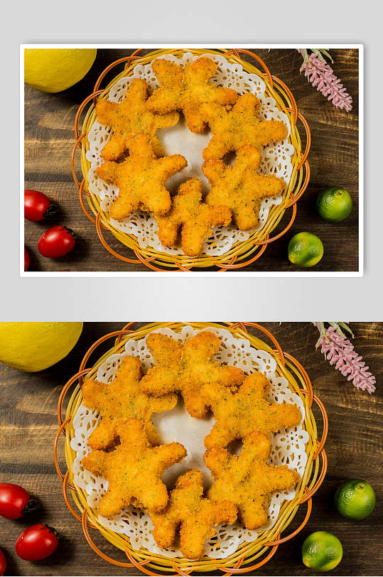 星星类食物烧烤油炸美食图片