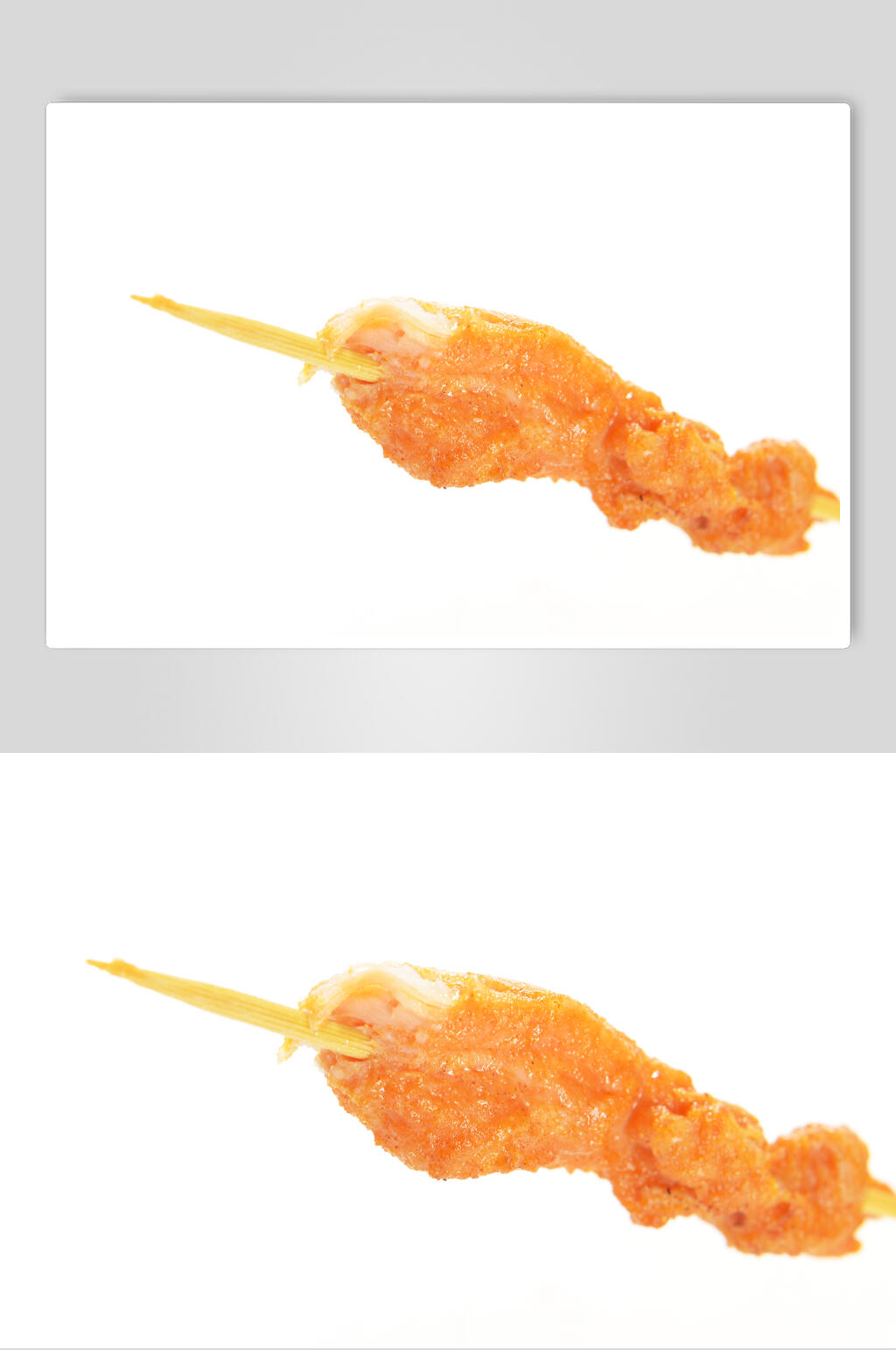 白底鸡柳串串美食摄影图片素材
