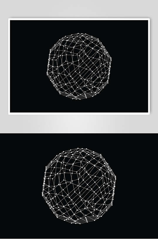 点线黑色手绘抽象几何纹理矢量素材