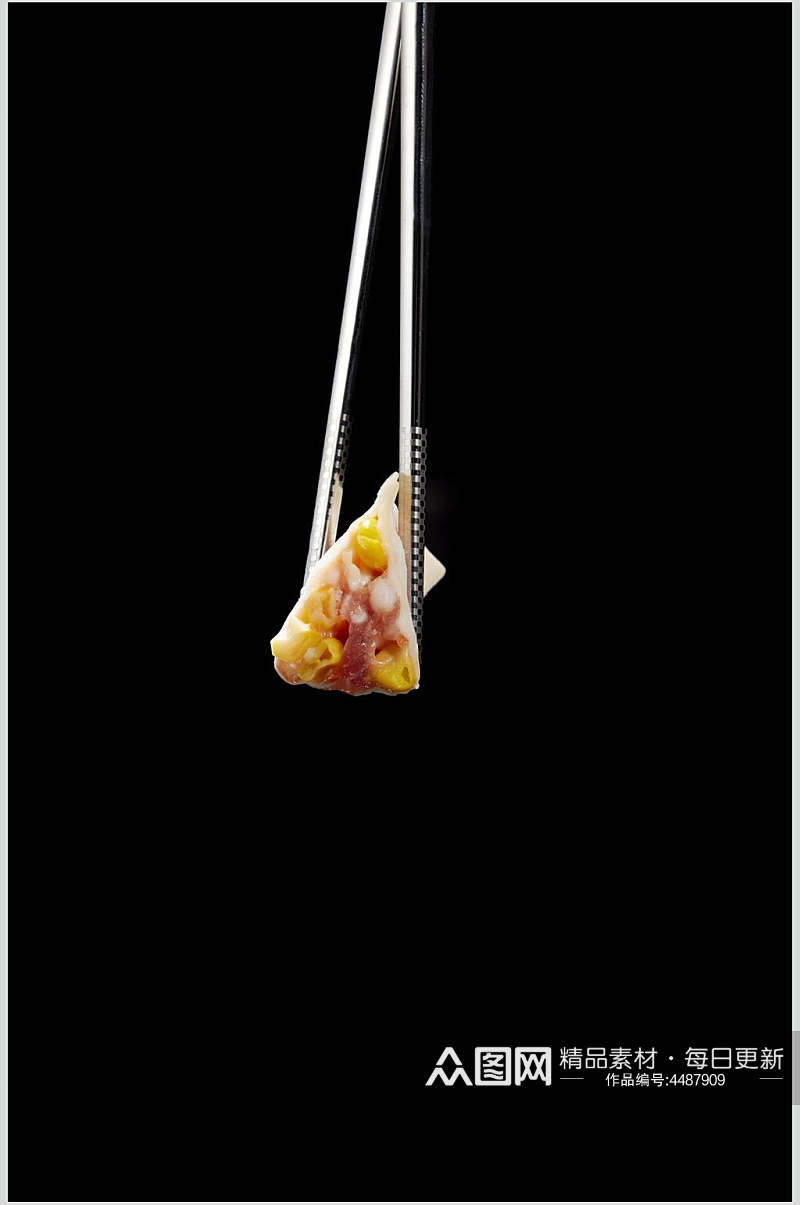 银筷子玉米黑黄色水饺饺子图片素材